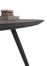 Esstisch >Joe< in Teak, schwarz, Teak, Metall - 111x78x108cm (BxHxT)