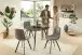 Esstisch >Joe< in Teak, schwarz, Teak, Metall - 111x78x108cm (BxHxT)