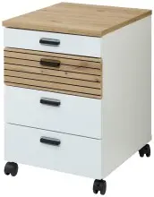 Rollcontainer >Glenn< in Weiß / Artisan...