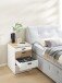 Rollcontainer >Glenn< in Weiß / Artisan Dekor, MDF - 45x66x55cm (BxHxT)