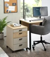 Rollcontainer >Glenn< in Basalt / Artisan Eiche...