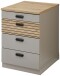 Rollcontainer >Glenn< in Basalt / Artisan Eiche Dekor, MDF - 45x66x55cm (BxHxT)