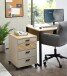 Rollcontainer >Glenn< in Basalt / Artisan Eiche Dekor, MDF - 45x66x55cm (BxHxT)
