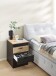 Rollcontainer >Glenn< in Schwarz / Artisan Eiche Dekor, MDF - 45x66x55cm (BxHxT)