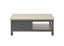 Couchtisch >Bocage< in San Remo, anthrazit, Holzwerkstoff - 114x43x60cm (BxHxT)