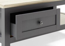 Couchtisch >Bocage< in San Remo, anthrazit, Holzwerkstoff - 114x43x60cm (BxHxT)