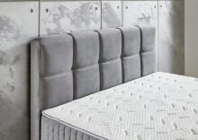 Boxspringbett >TraumZeit< inkl. wendbare 7 Zonen TTFK Matratze & Topper - 140x200 cm anthrazit