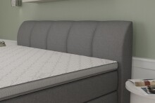 Boxspringbett >PlushEvo< in Anthrazit - 190x108x216 (BxHxT)