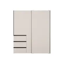 Schwebetürenschrank >WINN 2< in Sandfarbig -...