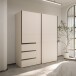Schwebetürenschrank >WINN 2< in Sandfarbig - 170,3x200,5x61,2cm (BxHxT)