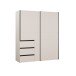 Schwebetürenschrank >WINN 2< in Sandfarbig - 170,3x200,5x61,2cm (BxHxT)