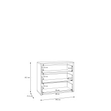 Kommode >ALICE SPRINGS< in Elegancia Eiche Dekor - 94,8x83,1x41,5cm (BxHxT)