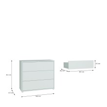 Kommode >ALICE SPRINGS< in Secret grey - 94,8x83,1x41,5cm (BxHxT)