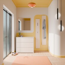 Kommode >ALICE SPRINGS< in Sandfarbig - 94,8x83,1x41,5cm (BxHxT)