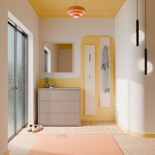 Kommode >ALICE SPRINGS< in Taupe - 94,8x83,1x41,5cm (BxHxT)