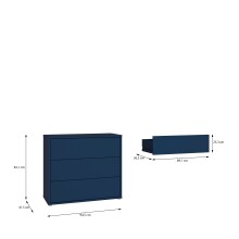 Kommode >ALICE SPRINGS< in Nachtblau - 94,8x83,1x41,5cm (BxHxT)