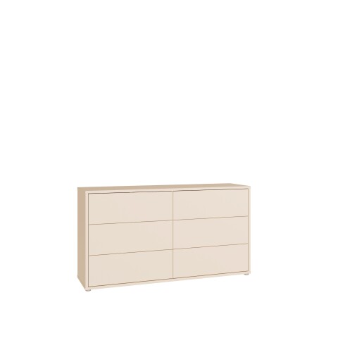 Schubkastenkommode >ALICE SPRINGS< in sandfarbig - 154,5x83,1x41,5cm (BxHxT)