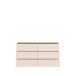 Schubkastenkommode >ALICE SPRINGS< in sandfarbig - 154,5x83,1x41,5cm (BxHxT)