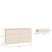 Schubkastenkommode >ALICE SPRINGS< in sandfarbig - 154,5x83,1x41,5cm (BxHxT)