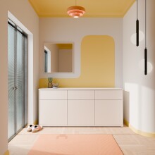 Sideboard >ALICE SPRINGS< in sandfarbig - 184,2x83,1x41,5cm (BxHxT)