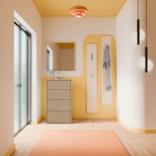 Schubkastenkommode >ALICE SPRINGS< Elegancia Eiche Dekor - 54,8x99,1x34,9cm (BxHxT)