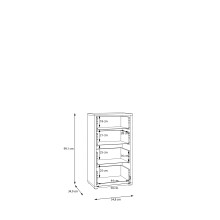 Schubkastenkommode >ALICE SPRINGS< Elegancia Eiche Dekor - 54,8x99,1x34,9cm (BxHxT)