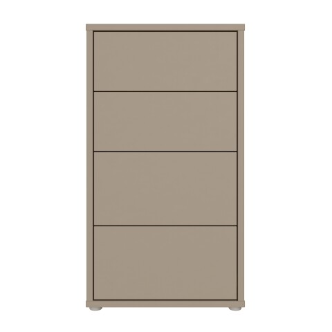 Schubkastenkommode >ALICE SPRINGS< in Taupe - 54,8x99,1x34,9cm (BxHxT)