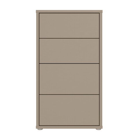 Schubkastenkommode >ALICE SPRINGS< in Taupe - 54,8x99,1x34,9cm (BxHxT)