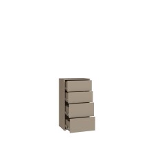 Schubkastenkommode >ALICE SPRINGS< in Taupe - 54,8x99,1x34,9cm (BxHxT)