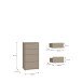 Schubkastenkommode >ALICE SPRINGS< in Taupe - 54,8x99,1x34,9cm (BxHxT)