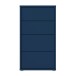 Schubkastenkommode >ALICE SPRINGS< in Nachtblau - 54,8x99,1x34,9cm (BxHxT)
