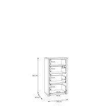 Schubkastenkommode >ALICE SPRINGS< in Buttergelb - 54,8x99,1x34,9cm (BxHxT)