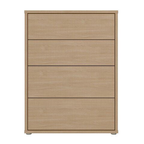 Schubkastenkommode >ALICE SPRINGS< Elegancia Eiche Dekor - 74,5x99,1x34,9cm (BxHxT)