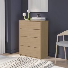 Schubkastenkommode >ALICE SPRINGS< Elegancia Eiche Dekor - 74,5x99,1x34,9cm (BxHxT)