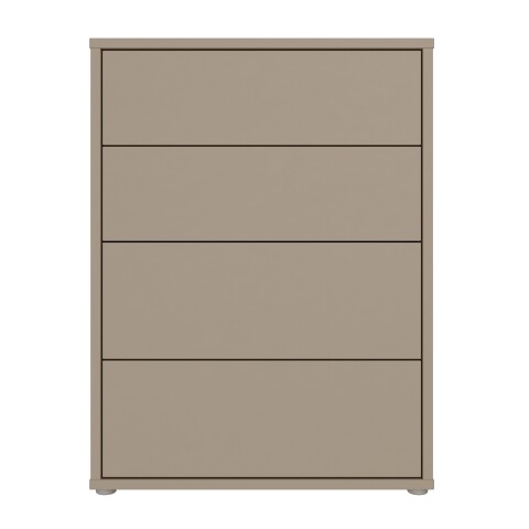 Schubkastenkommode >ALICE SPRINGS< in Taupe - 74,5x99,1x34,9cm (BxHxT)