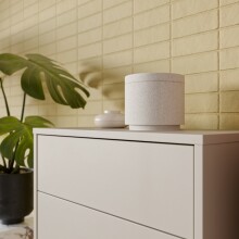 Schubkastenkommode >ALICE SPRINGS< in Taupe - 74,5x99,1x34,9cm (BxHxT)