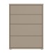 Schubkastenkommode >ALICE SPRINGS< in Taupe - 74,5x99,1x34,9cm (BxHxT)