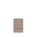 Schubkastenkommode >ALICE SPRINGS< in Taupe - 74,5x99,1x34,9cm (BxHxT)
