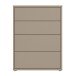 Schubkastenkommode >ALICE SPRINGS< in Taupe - 74,5x99,1x34,9cm (BxHxT)