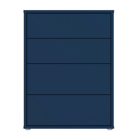 Schubkastenkommode >ALICE SPRINGS< in Nachtblau - 74,5x99,1x34,9cm (BxHxT)