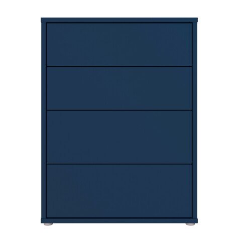 Schubkastenkommode >ALICE SPRINGS< in Nachtblau - 74,5x99,1x34,9cm (BxHxT)