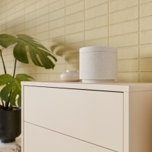 Schubkastenkommode >ALICE SPRINGS< in Buttergelb - 74,5x99,1x34,9cm (BxHxT)