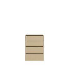 Schubkastenkommode >ALICE SPRINGS< in Buttergelb - 74,5x99,1x34,9cm (BxHxT)