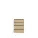 Schubkastenkommode >ALICE SPRINGS< in Buttergelb - 74,5x99,1x34,9cm (BxHxT)