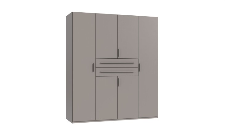 Drehtürenschrank >DIGIT< in SAHARAGRAU - 180x208x58cm (BxHxT)