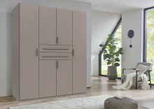 Drehtürenschrank >DIGIT< in SAHARAGRAU -...