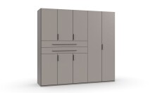 Drehtürenschrank >DIGIT< in SAHARAGRAU -...