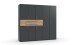 Drehtürenschrank >DIGIT< in GRAFIT - ARTISAN EICHE DEKOR - 225x208x58cm (BxHxT)