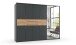 Drehtürenschrank >DIGIT< GRAFIT / ARTISAN EICHE DEKOR / SPIEGEL - 270x208x58 (BxHxT)
