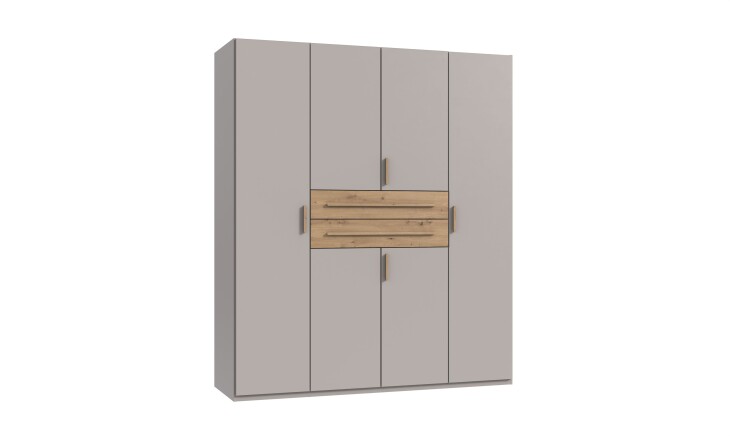 Drehtürenschrank >DIGIT< in KASCHMIR / ARTISAN EICHE DEKOR - 180x208x58 (BxHxT)